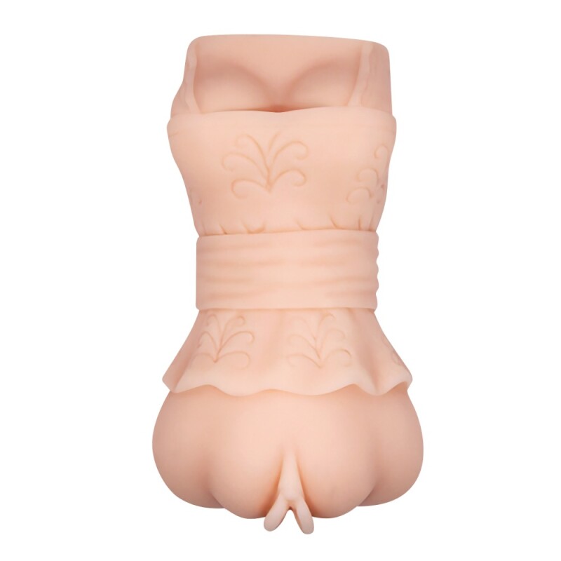 Мастурбатор-вагіна CRAZY BULL 3D Vagina реалістичний, бежевий, 13.5 х 7.1 см - Зображення 2