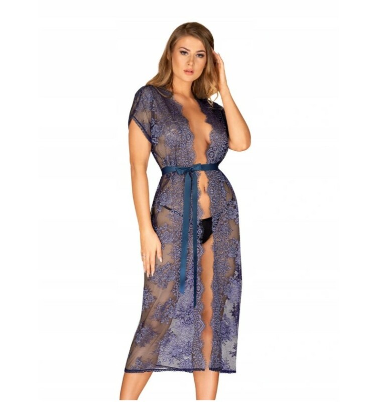 Пеньюар з атласним поясом L / XL - Зображення 1