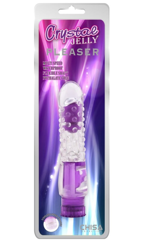 Вібратор із рельєфом Jellie Pleaser, фіолетовий, 16.2 см х 3 см - Изображение 4