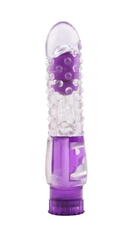 Вібратор із рельєфом Jellie Pleaser, фіолетовий, 16.2 см х 3 см - Изображение 1