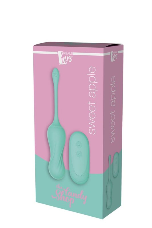 Вагінальні кульки з вібрацією на жорсткій зчіпці DreamToys м'ятні, 17.8 х 3 см - Зображення 4