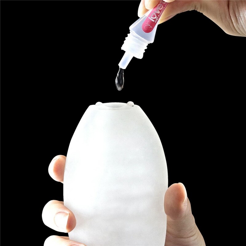 Мастурбатор яйце нереалістичний Giant Egg Masturbator білий, 13 см х 7 см - Зображення 5