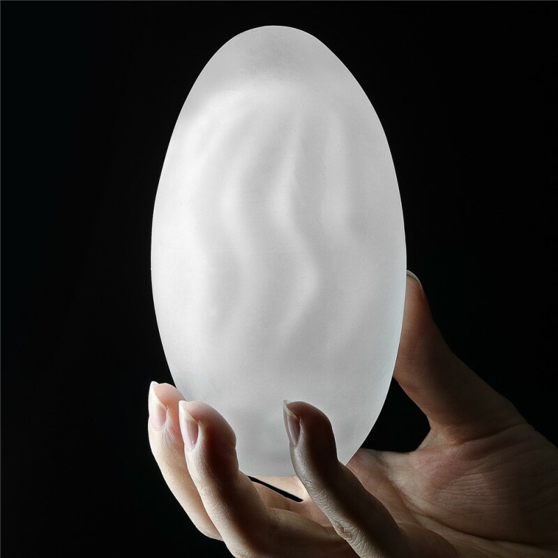 Мастурбатор яйце нереалістичний Giant Egg Masturbator білий, 13 см х 7 см - Зображення 7