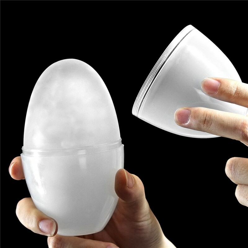 Мастурбатор яйце нереалістичний Giant Egg Masturbator білий, 13 см х 7 см - Зображення 3