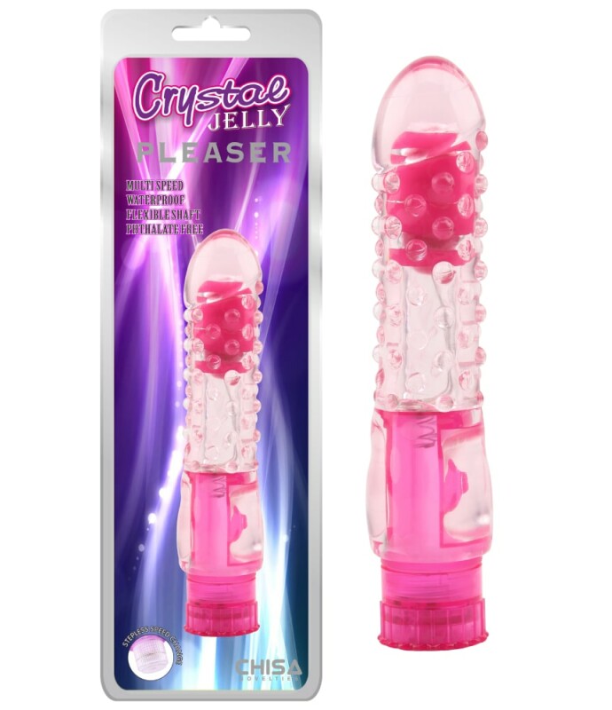 Вібратор Chisa Jellie Pleaser рельєфний, рожевий, 16.2 х 3 см