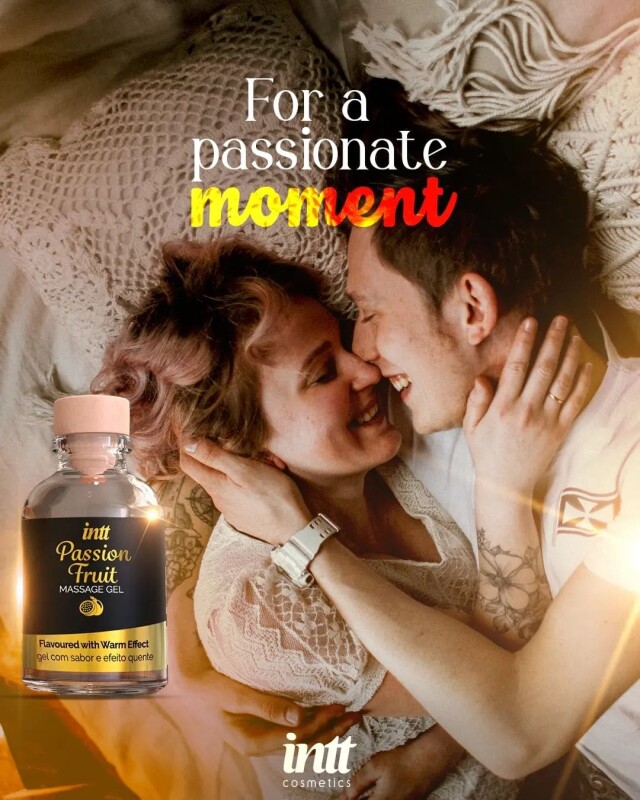 Масажний гель Intt Passion Fruit, 30 мл, розігріваючий, зі смаком та ароматом маракуї - Зображення 3