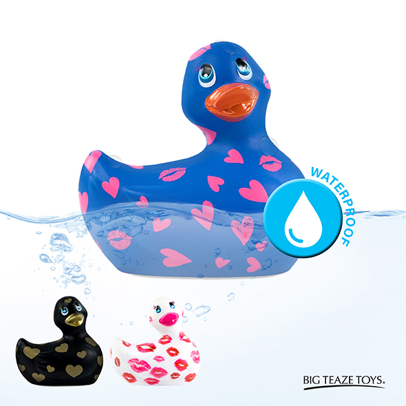 Каченя вібратор I Rub My Duckie фіолетова з рожевим візерунком - Зображення 5
