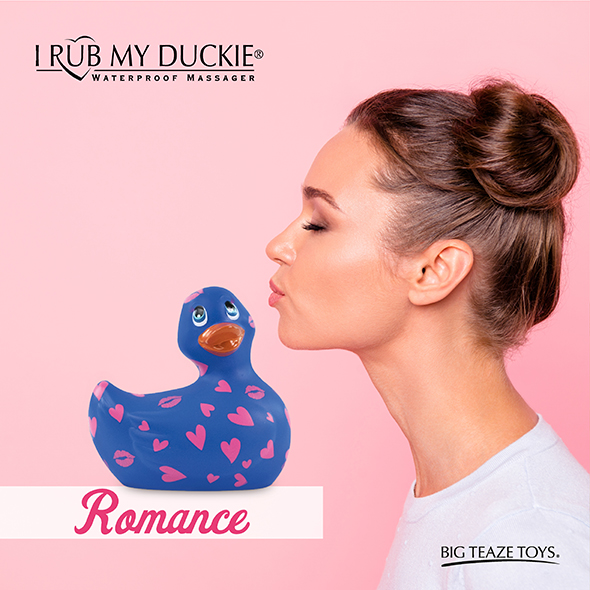 Каченя вібратор I Rub My Duckie фіолетова з рожевим візерунком - Зображення 7