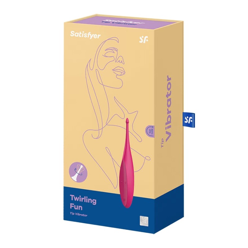 Вібратор для клітора Satisfyer Twirling Fun рожевий, 17.8 х 3.2 см - Зображення 1