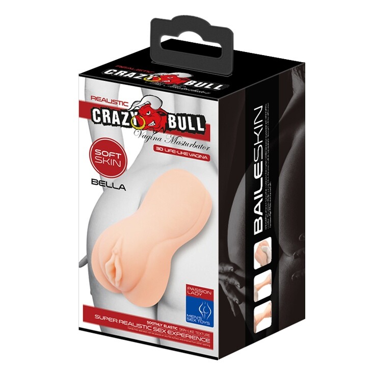 Мастурбатор-вагина CRAZY BULL Bella реалистичный, бежевый, 15 х 7 см - Изображение 9
