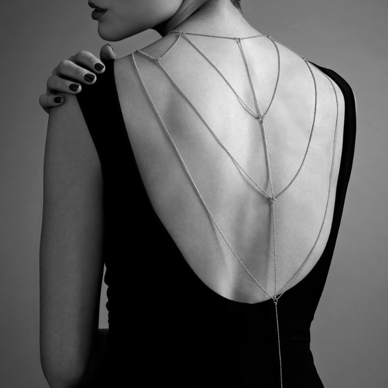 Прикраса для спини Bijoux Indiscrets Magnifique Back and Cleavage Chain, золота - Зображення 1