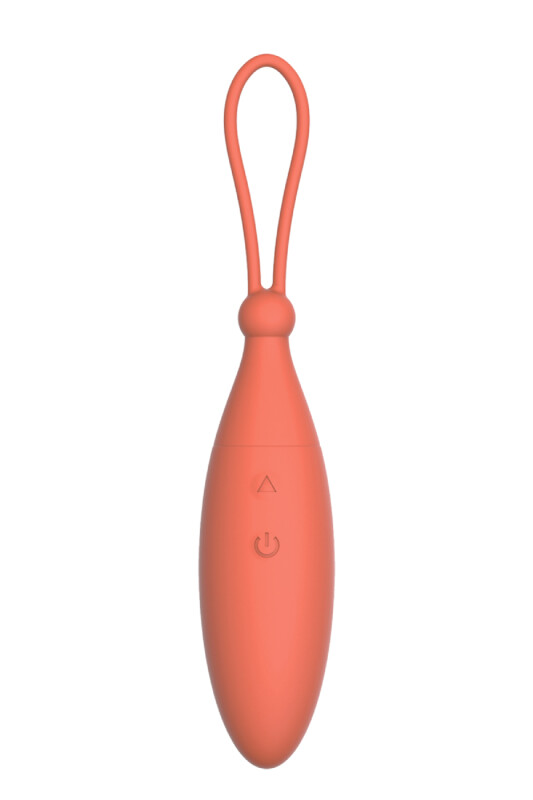 Віброяйце з дистанційним керуванням Dream Toys коралове, 15.5 х 3 см - Зображення 2