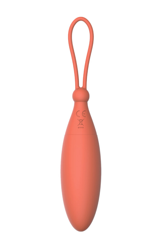 Віброяйце з дистанційним керуванням Dream Toys коралове, 15.5 х 3 см - Зображення 3