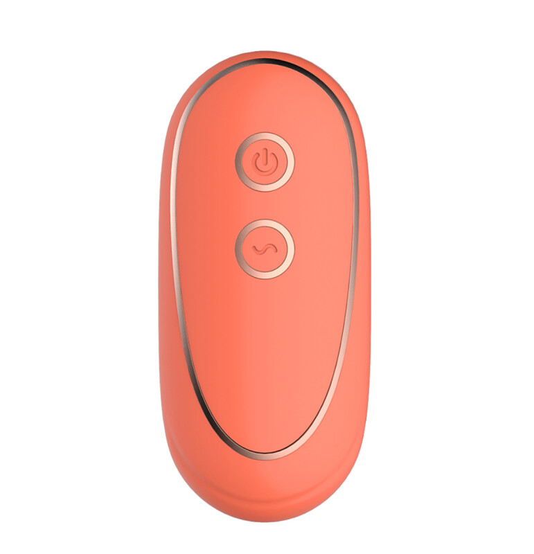 Віброяйце з дистанційним керуванням Dream Toys коралове, 15.5 х 3 см - Зображення 5