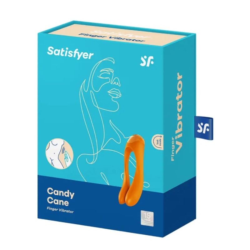 Вібратор на палець Satisfyer Candy Cane помаранчевий, 12 х 3.5 см - Зображення 1
