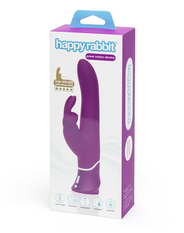Вібратор-кролик HAPPY RABBIT CURVE POWER MOTION, фіолетовий - Зображення 1