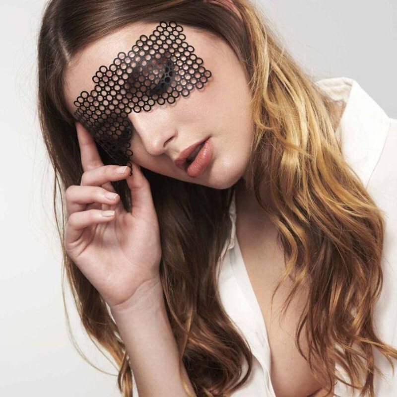 Самоклеюча вінілова маска Erika Bijoux Indiscrets, чорна, One Size - Изображение 3