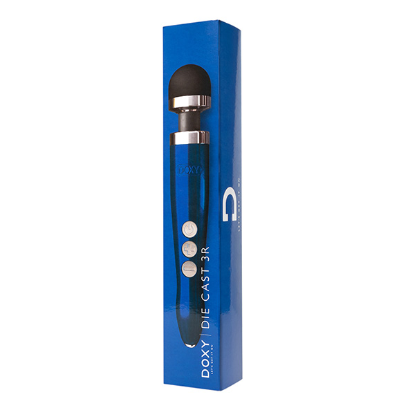 Масажер-мікрофон Doxy Die Cast 3R Wand Vibrator, синій - Зображення 3