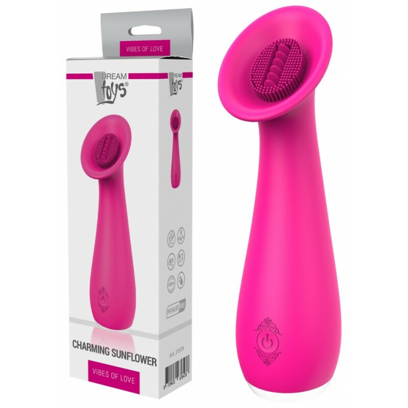 Вібратор для клітора Dreamtoys, силіконовий, рожевий, 15 х 4 см - Зображення 2