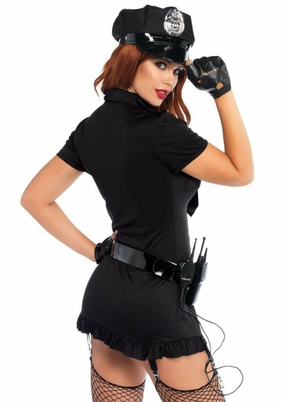Костюм сексуальної поліцейської, M/L, Dirty Cop Leg Avenue, 6 предметів - Зображення 3
