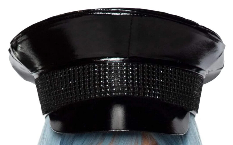 Військовий капелюх зі стразами One Size Rhinestone Trimmed Military Hat від Leg Avenue, чорний - Зображення 3