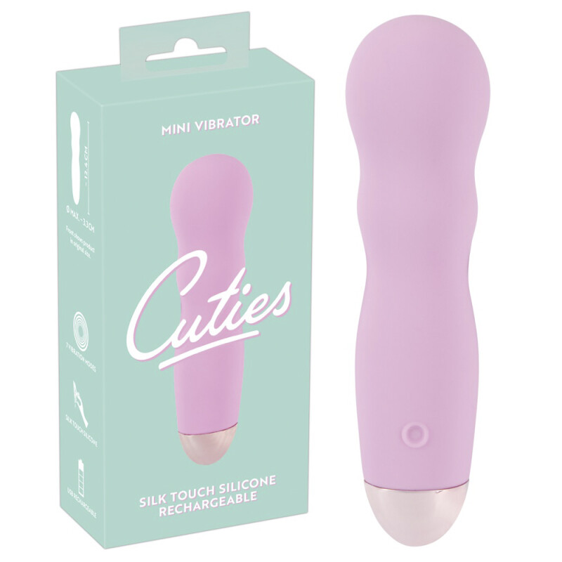 Міні-вібратор Cuties хвилястий, рожевий, 12.4 х 3.3 см - Зображення 6