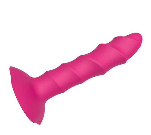 Анальна пробка рельєфна Dream Toys на присосці, рожева, 17 х 3.2 см - Зображення 2