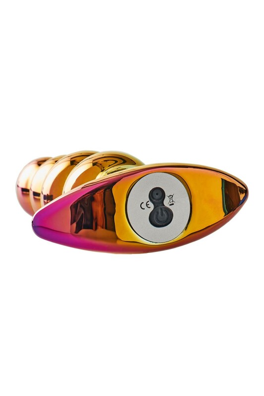 Анальний вібратор Dream Toys Glamour Glass з пультом, скляний, різнокольоровий, 14 х 3.5 см - Зображення 6