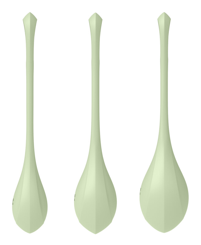 Набір вагінальних кульок Satisfyer Yoni Power 2 зелені, 3 шт - Зображення 2