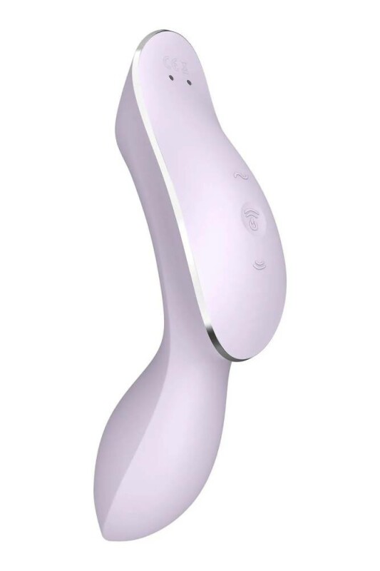 Вібратор подвійний Satisfyer Curvy Trinity 2 з вакуумною стимуляцією, фіолетовий, 16.8 х 4.4 см - Зображення 2