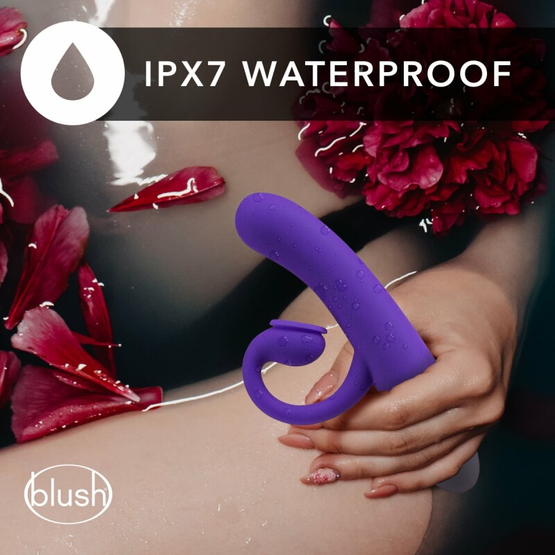 Вібратор-кролик Blush Oh Bunny із вакуумною стимуляцією, фіолетовий, 19.6 х 3.1 см - Зображення 5