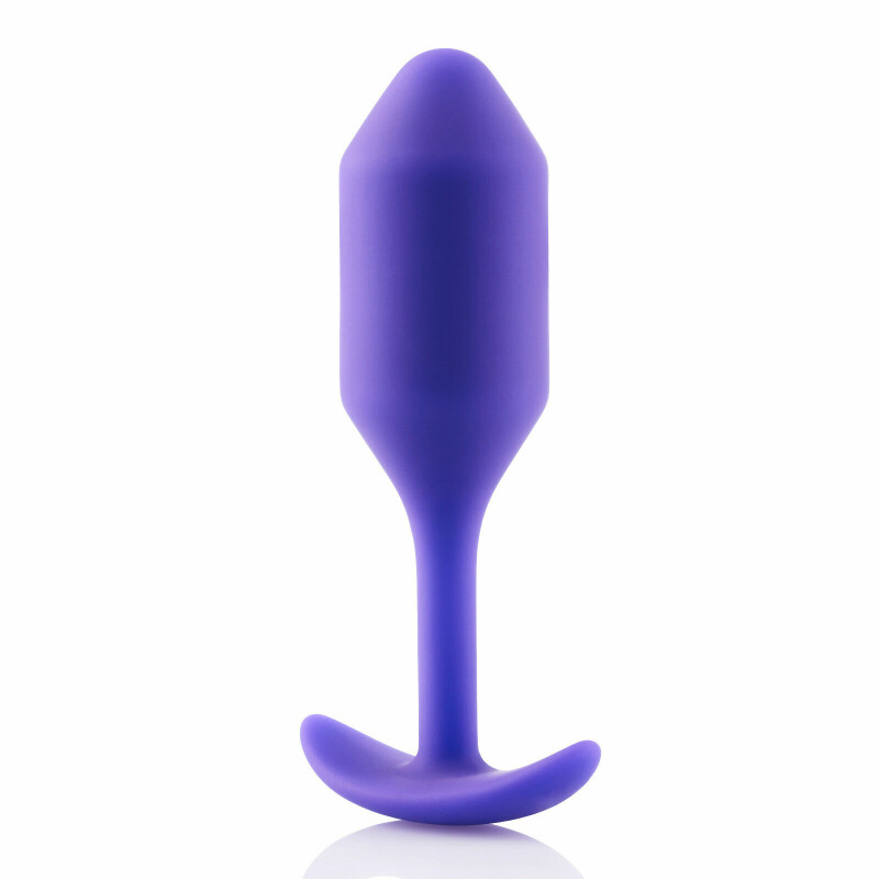 Анальна пробка B-Vibe Snug Plug 2 з обтяженням, фіолетова, 10.5 х 3 см - Зображення 2