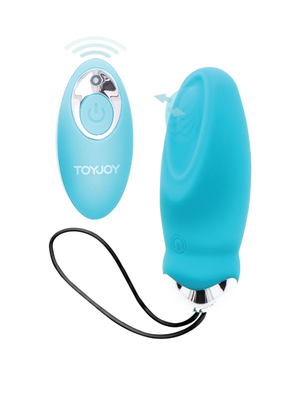Віброяйце пультом TOY JOY з пульсуючим носиком блакитне, 8.9 х 3.3 см