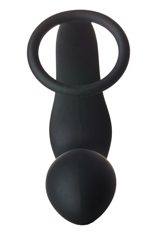 Вібромасажер простати Dream Toys Fantasstic з ерекційним цільцем, чорний, 12 х 3.4 см - Зображення 4