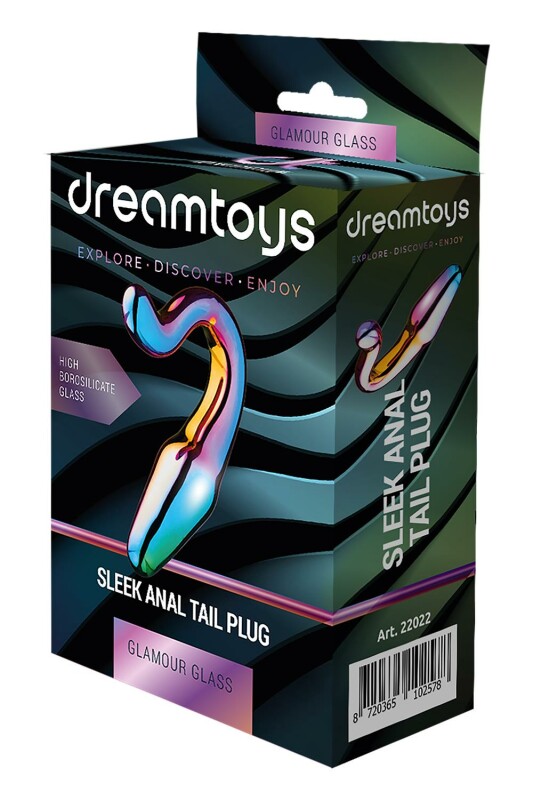 Анальний плаг Dream Toys Glamour Glass із боросилікатного скла, 10.5 см х 2.9 см - Зображення 1