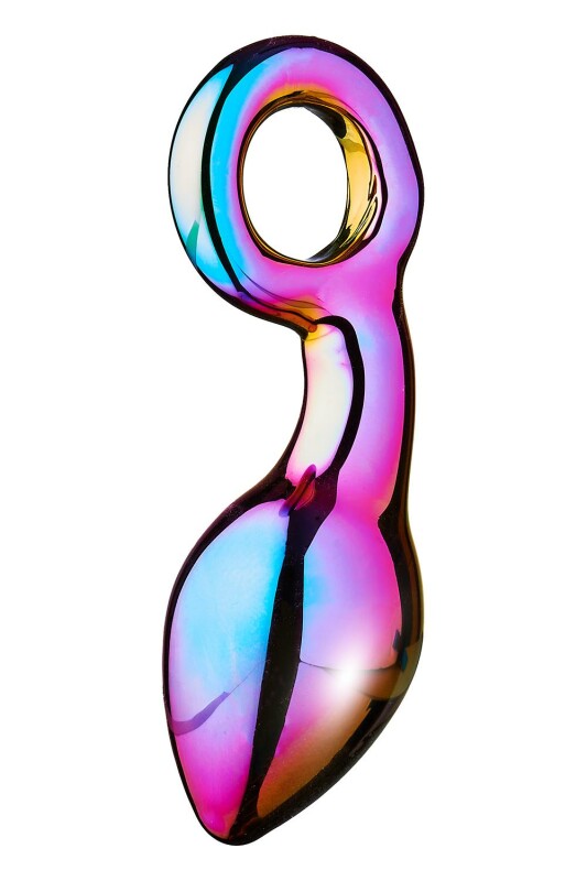 Анальна пробка Dream Toys Glamour Glass скляна, різнокольорова, 13 х 4.2 см - Зображення 8