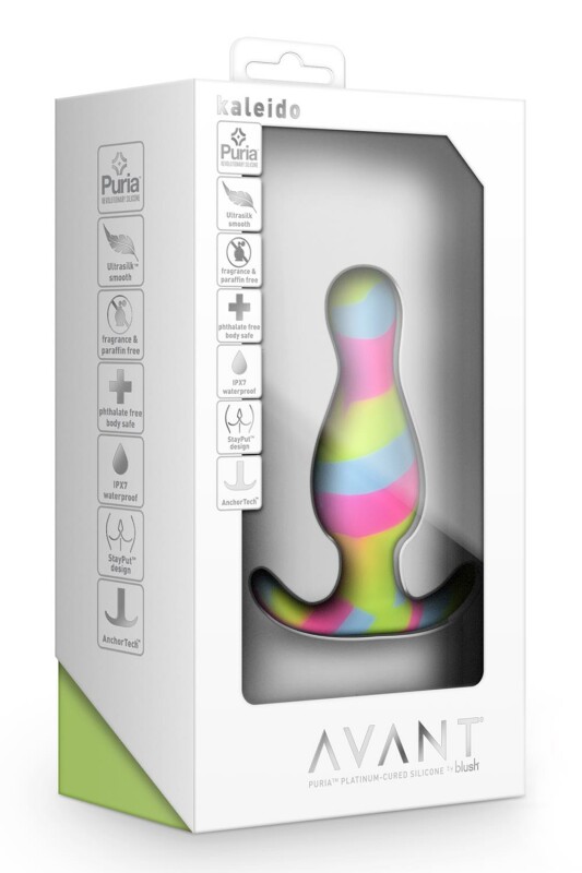Анальна пробка Blush Avant силіконова, різнокольорова, 8.9 х 2.5 см - Изображение 1