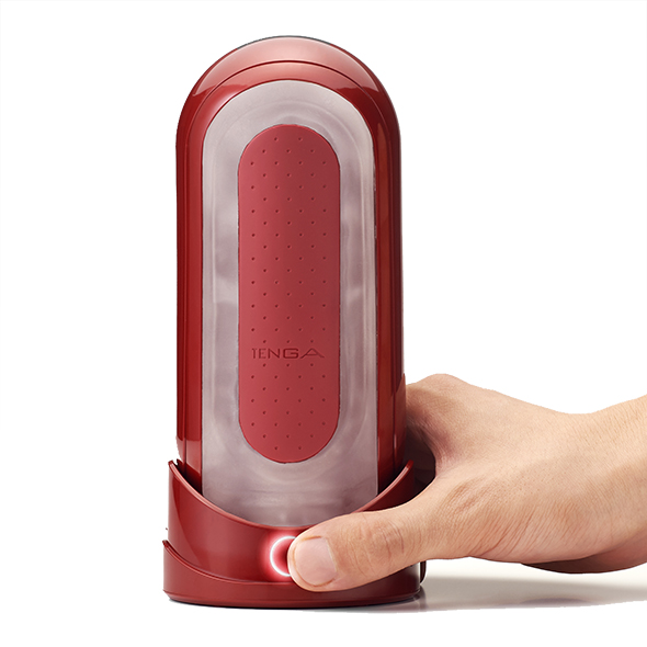 Мастурбатор зі станцією для нагрівання FLIP 0(ZERO) RED & WARMER SET - Зображення 3