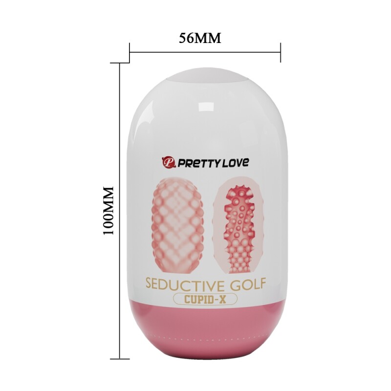 Мінімастурбатор Pretty Love Seductive Golf Cupid X Egg, рожевий, 10 х 5.6 см - Изображение 4