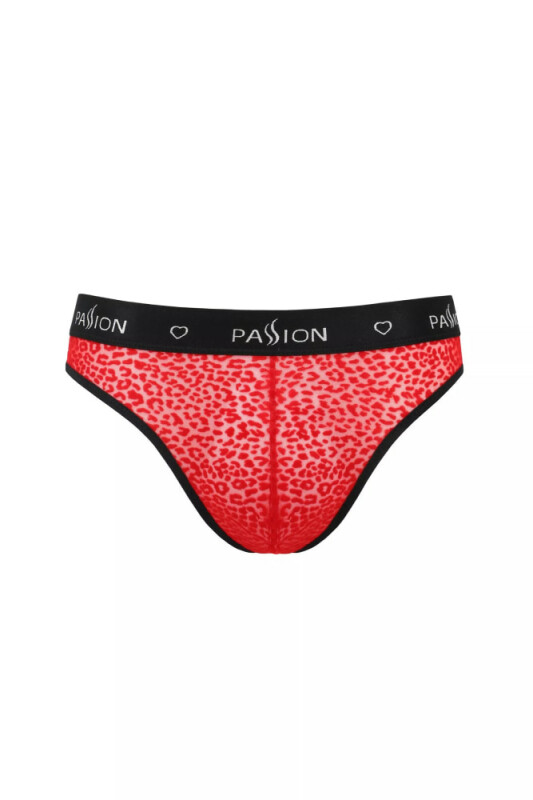 Сексуальні чоловічі труси Passion Men Mike, L/XL, леопардовий принт, червоні - Зображення 2