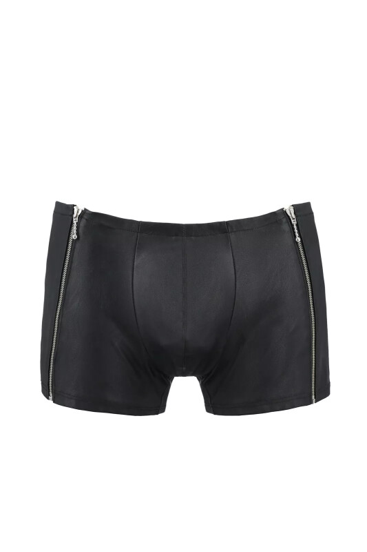 Чоловічі шорти L/XL Passion Men Short Matt, з блискавками, чорні - Зображення 2