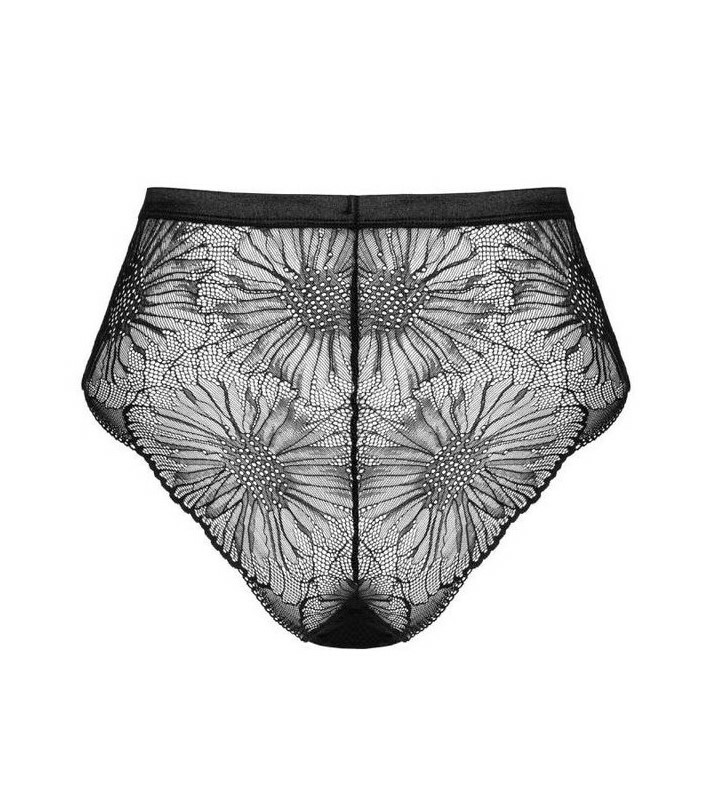 Трусики сексуальні XS/S Obsessive Mibelia, мереживні, чорні - Зображення 3