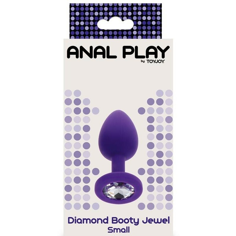 Анальна пробка S з кристалом Toy Joy, фіолетова, 7 х 2.5 см - Зображення 1