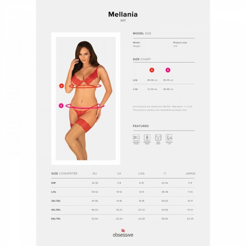 Сексуальний комплект Obsessive Mellania, L/XL - Зображення 4