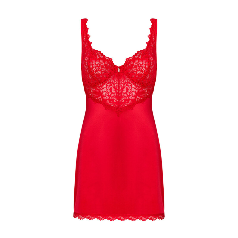 Сорочка сексуальна Obsessive Amor Cherris, червона, розмір L/XL - Зображення 4