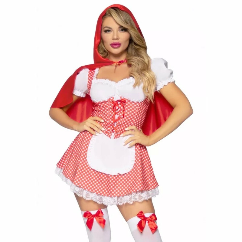 Рольовий костюм Червоної Шапочки Fairytale Miss Red від Leg Avenue, L - Зображення 2