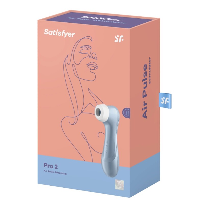 Вакуумний стимулятор Satisfyer Pro 2 для клітора, блакитний, 16.5 х 4.6 см - Изображение 1