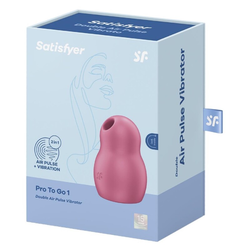 Вакуумний стимулятор Satisfyer Pro To Go 1 для клітора, червоний, 9 см - Зображення 1