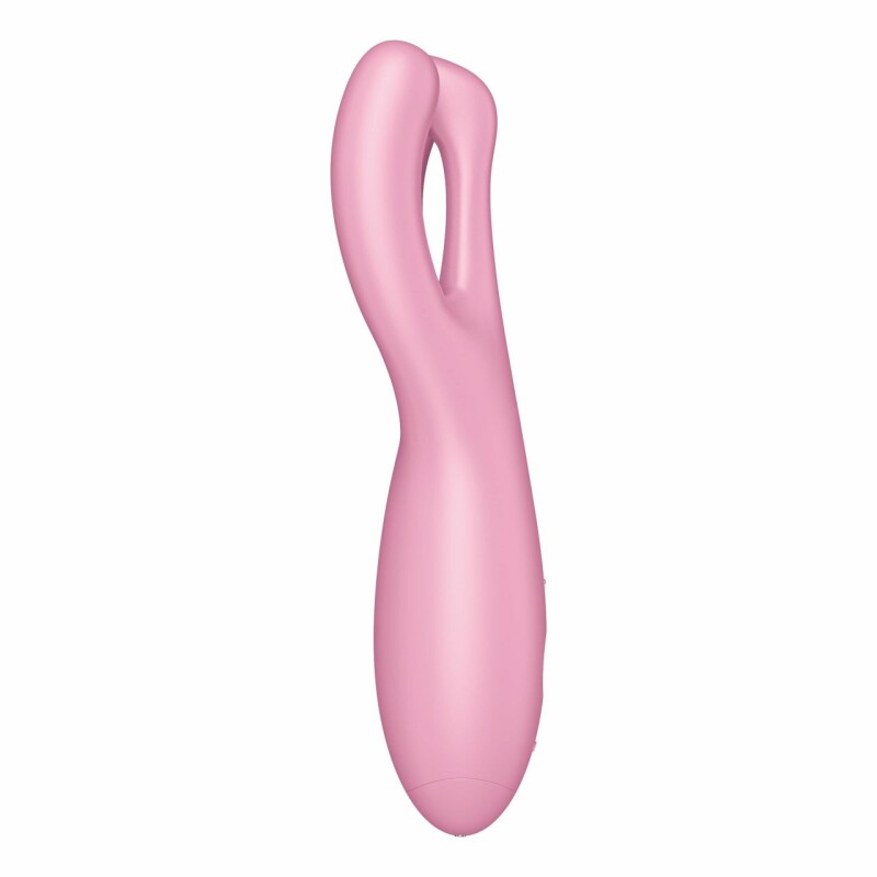 Вібратор потрійний Satisfyer Threesome 4 з додатком, рожевий, 14 х 5.5 см - Зображення 3