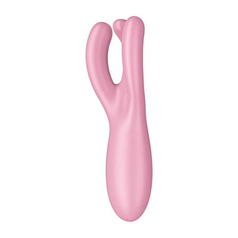 Вібратор потрійний Satisfyer Threesome 4 з додатком, рожевий, 14 х 5.5 см - Зображення 4